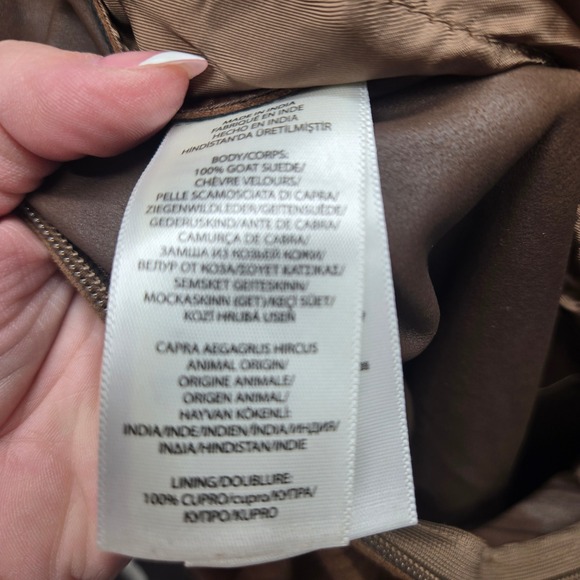 Polo Ralph Lauren Suede Dress Brown Sleeveless Knee Length Fit Flare Women Sz 6 - Picture 10 of 13